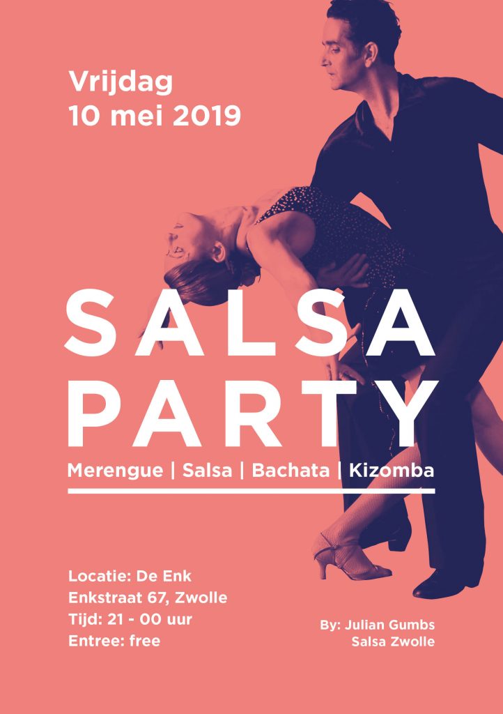 flyer salsa party de enk zwolle